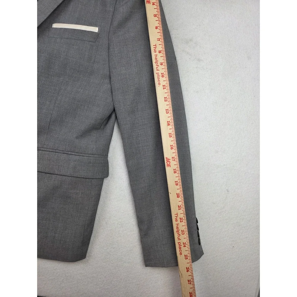 H&M Sport Coat Blazer‎ 40R Mens Dark Grey Suit Jacket Two Button Formal